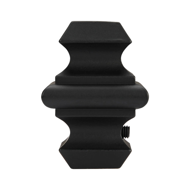 Aluminium Baluster Bracket On Level 52 x 37mm For 12.5mm Square Black