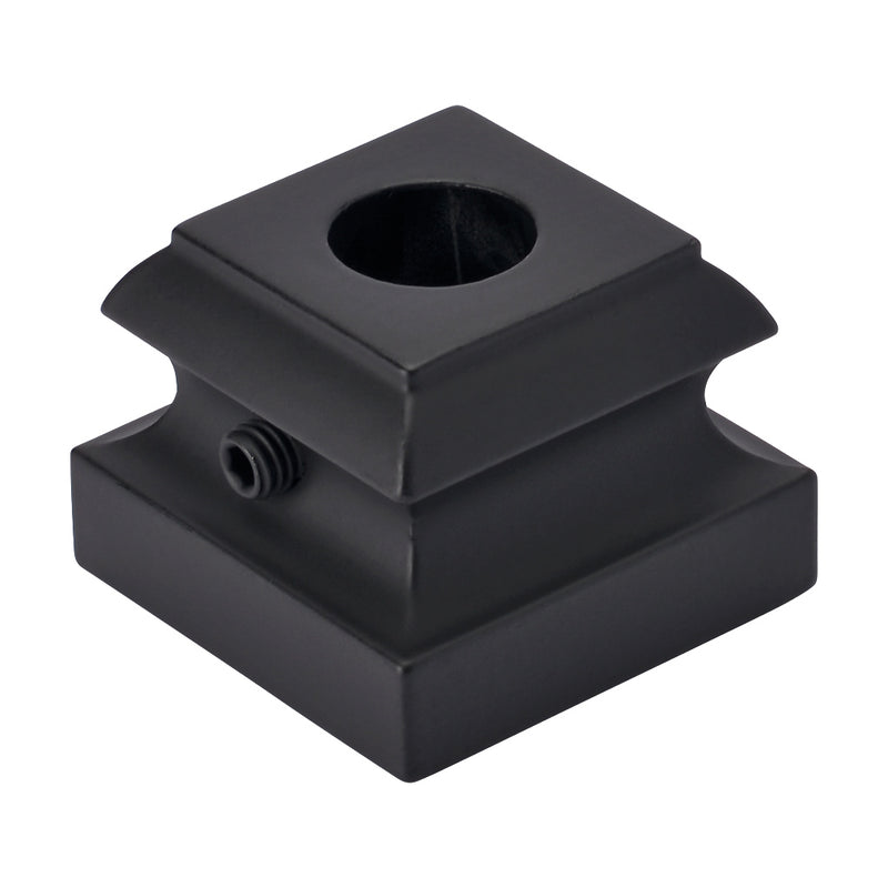 Aluminium Baluster Bracket On Level For 12.5mm Diameter Round Black
