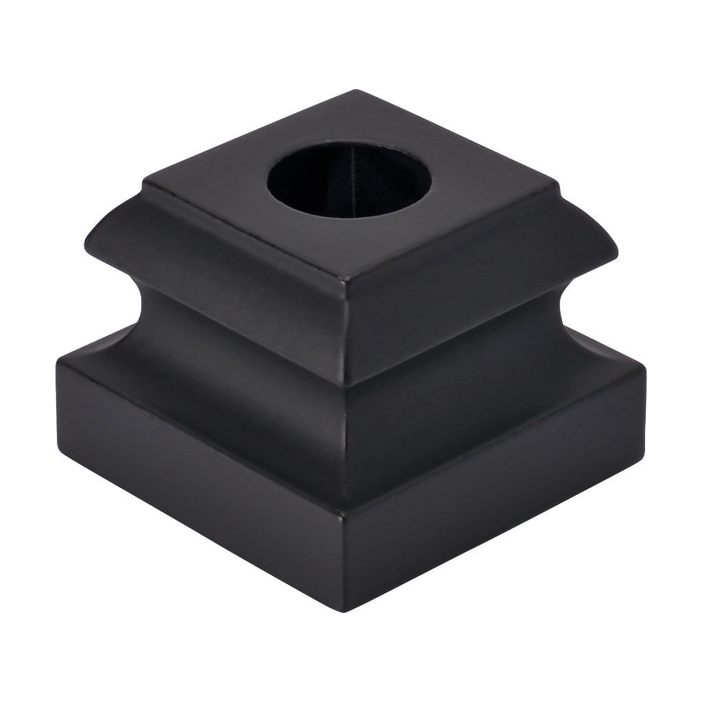 Aluminium Baluster Bracket On Level For 12.5mm Diameter Round Black
