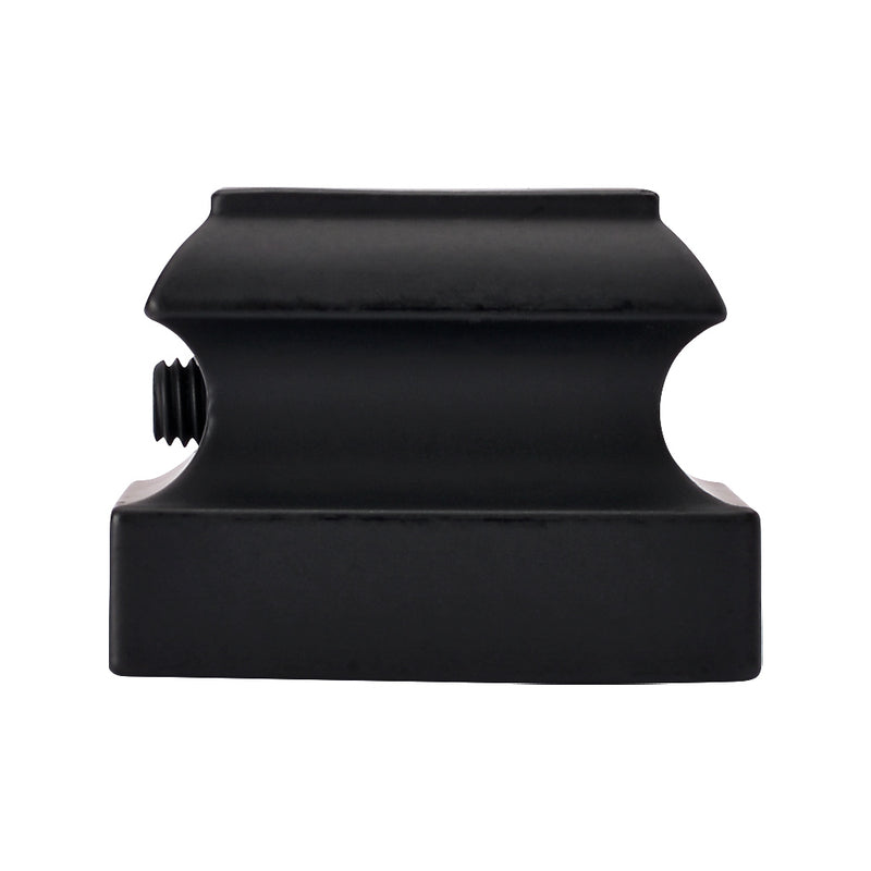 Aluminium Baluster Bracket On Level For 12.5mm Diameter Round Black