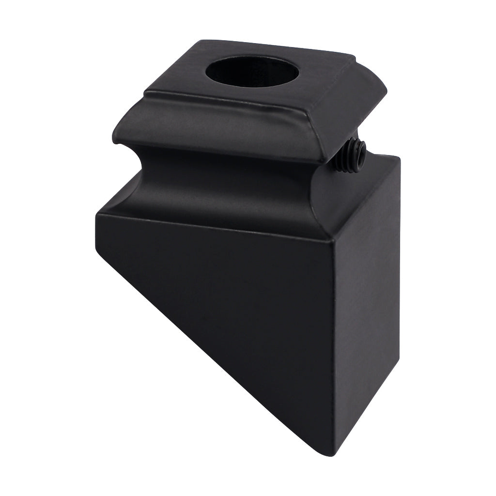 Aluminium Baluster Bracket On Rake For 12.5mm Diameter Round Black