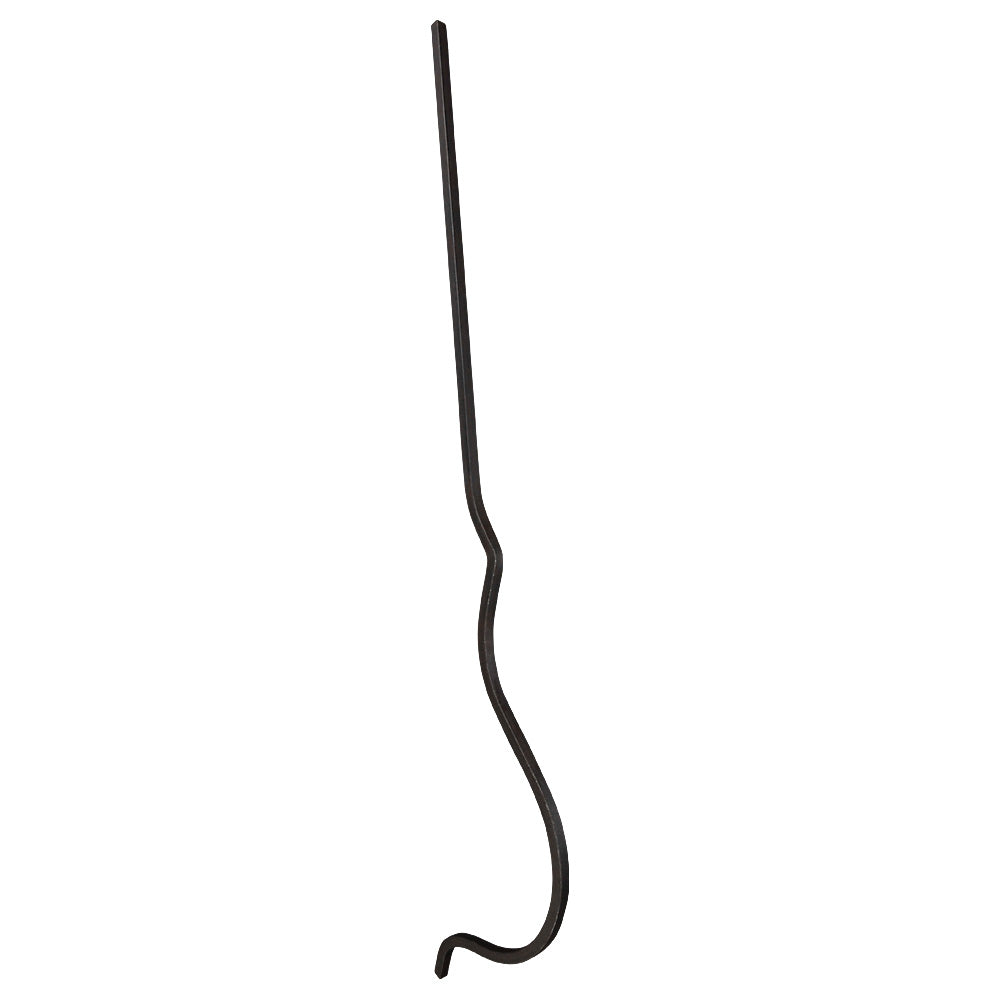 BOW2M 12 x 12mm Bowed Baluster Plain Bar 1000mm
