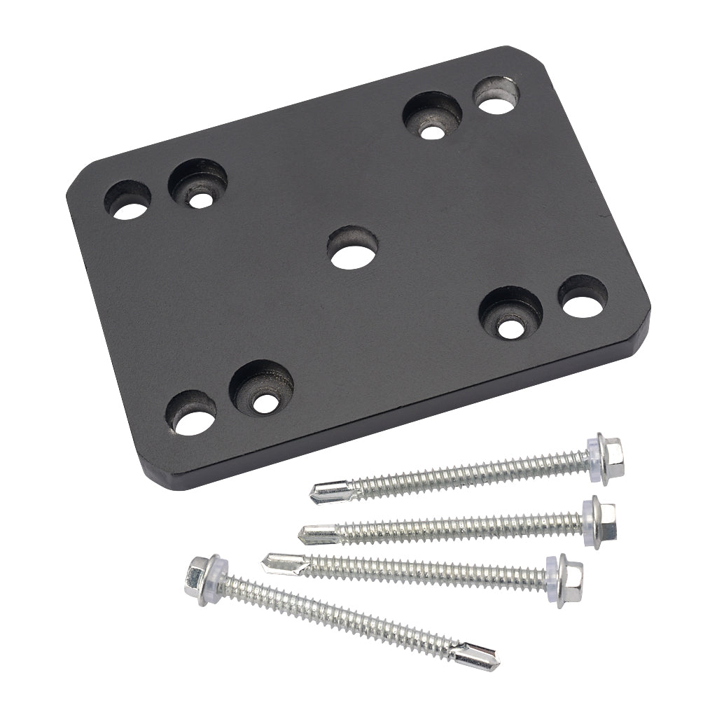 Aluminium Fence Post Base Fixing Plate Black