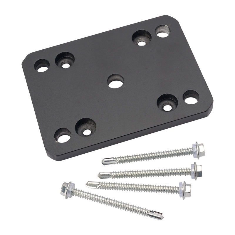 Aluminium Fence Post Base Fixing Plate Black