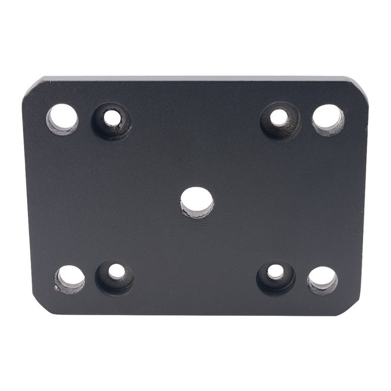 Aluminium Fence Post Base Fixing Plate Black
