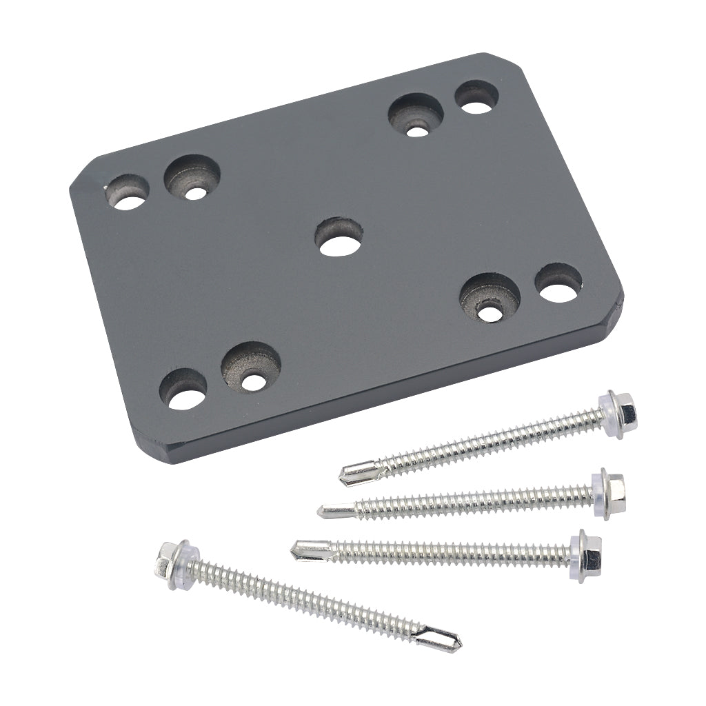 Aluminium Fence Post Base Fixing Plate Anthracite Grey