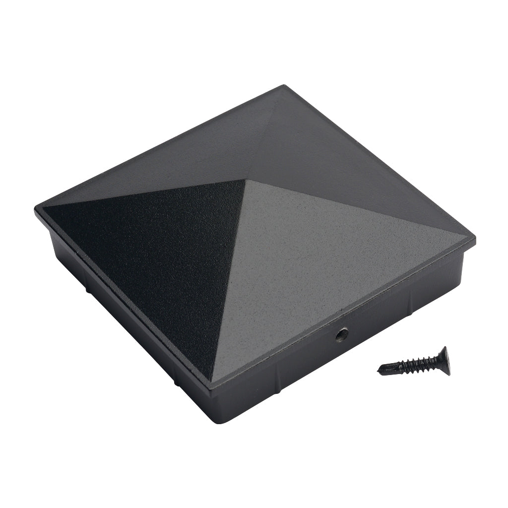Aluminium Fence Post Cap Black