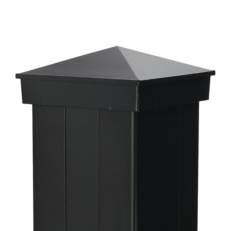 Aluminium Fence Post Cap Black