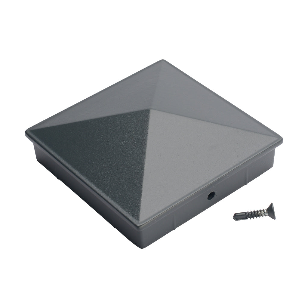 Aluminium Fence Post Cap Anthracite Grey