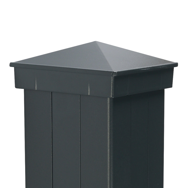 Aluminium Fence Post Cap Anthracite Grey