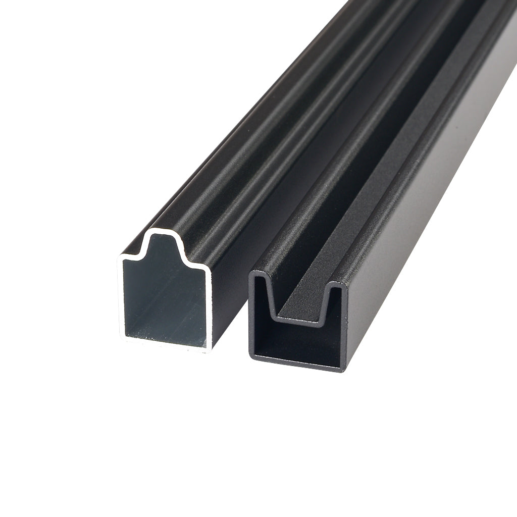 Aluminium Fence Post Rail Kit 2000mm Black