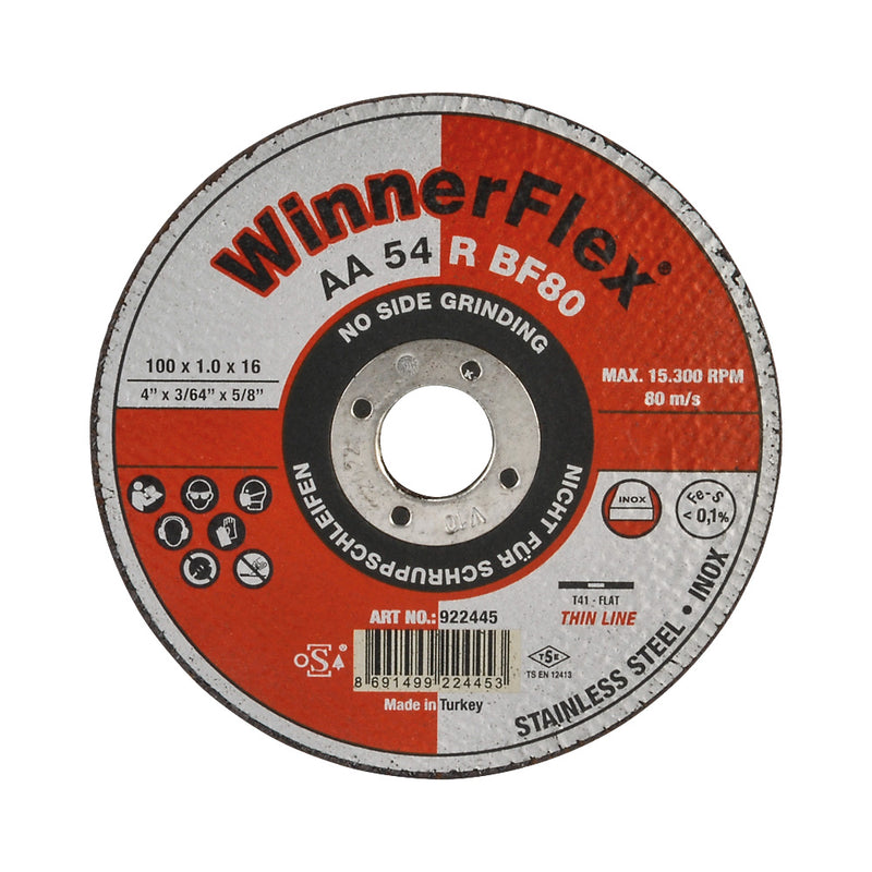 Flat Super Thin Cutting Discs 100 x 1.0 x 16mm