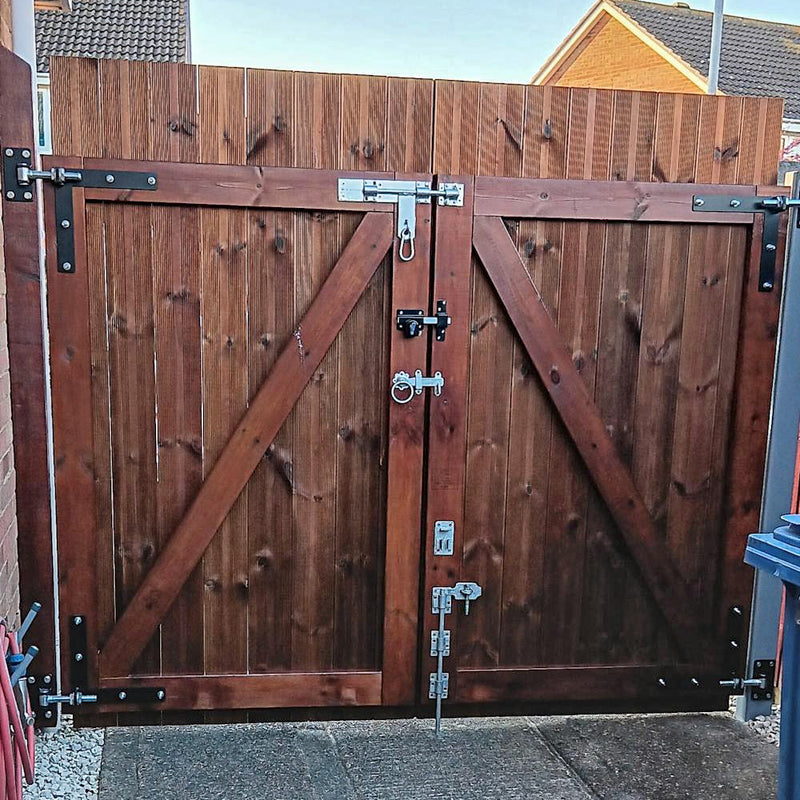 Wooden Gate Hinge M24 300 x 300mm Top Left Hand