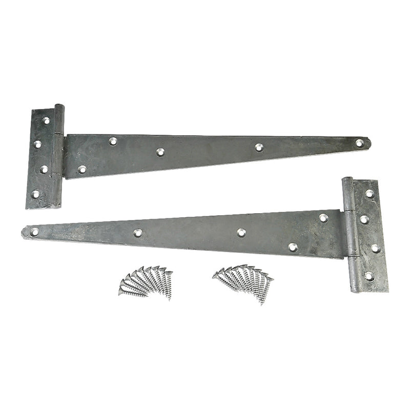 Pair Galvanised Heavy Duty Tee Hinges 450mm