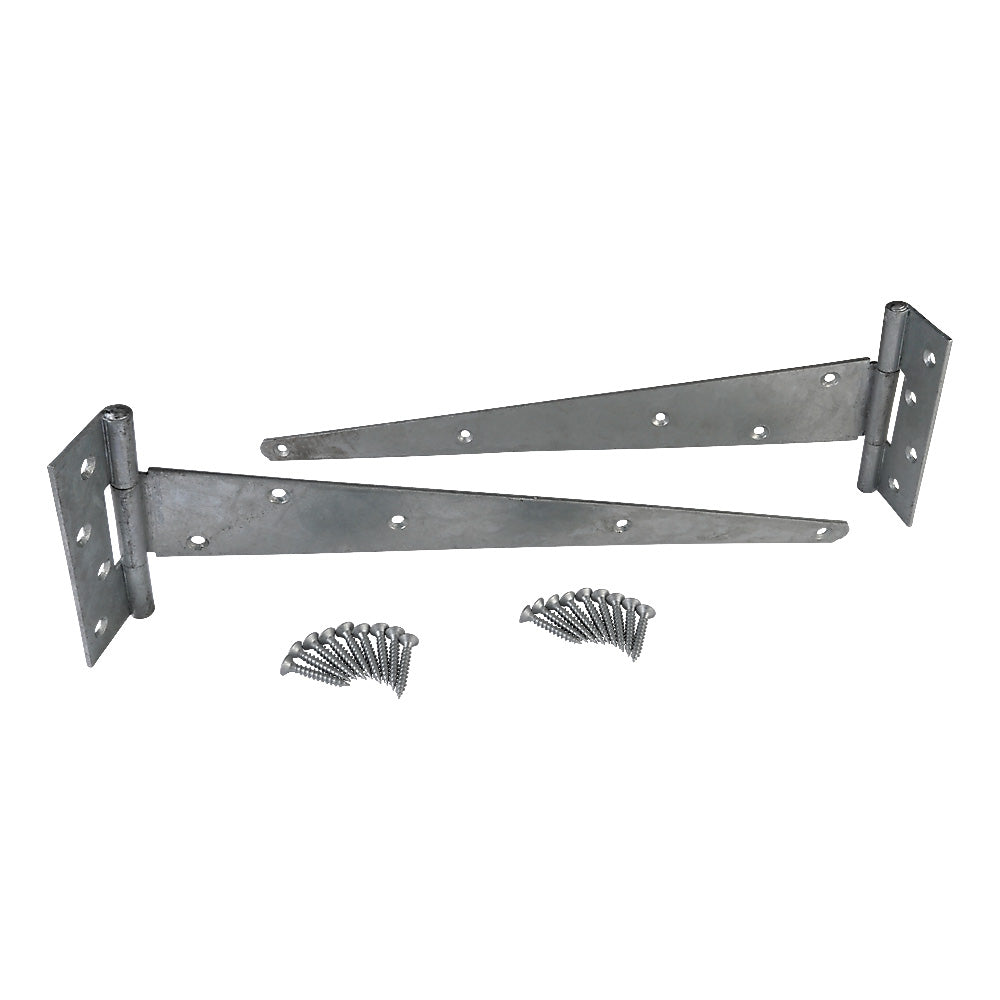 Pair Galvanised Heavy Duty Tee Hinges 450mm