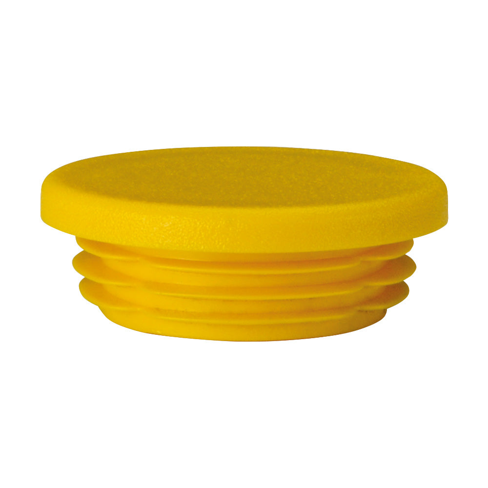 GRP Handrail Fitting Plastic End Cap Yellow 50mm dia