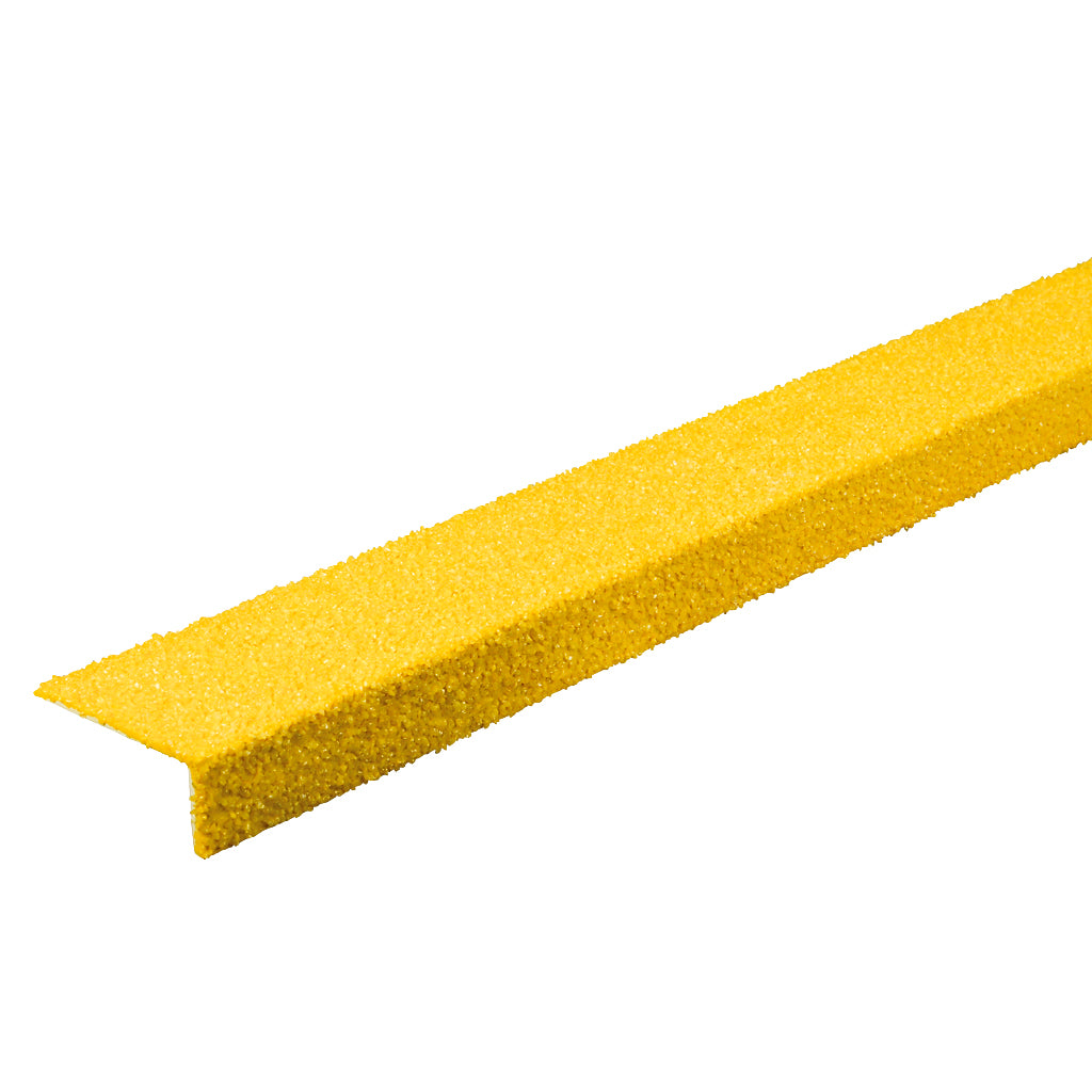 GRP Fibre Step Nosing 70 x 30 x 4mm 3000mm Yellow Coarse