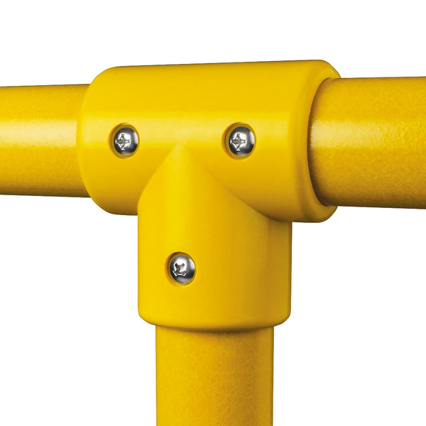 GRP Handrail Fitting Long Tee Complete With Drilled Holes & M6 Bolts