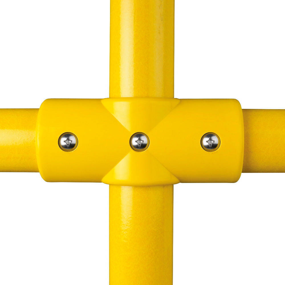 GRP Handrail Fitting Mid Rail Cross Complete With Drilled Holes & M6 Bolts