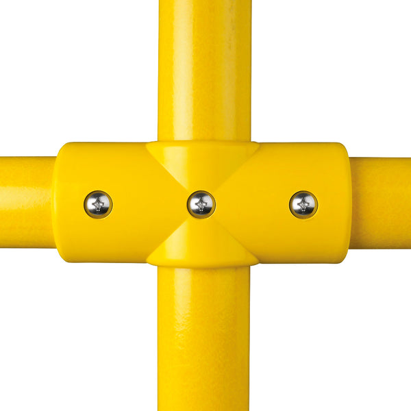 GRP Handrail Fitting Mid Rail Cross Complete With Drilled Holes & M6 Bolts