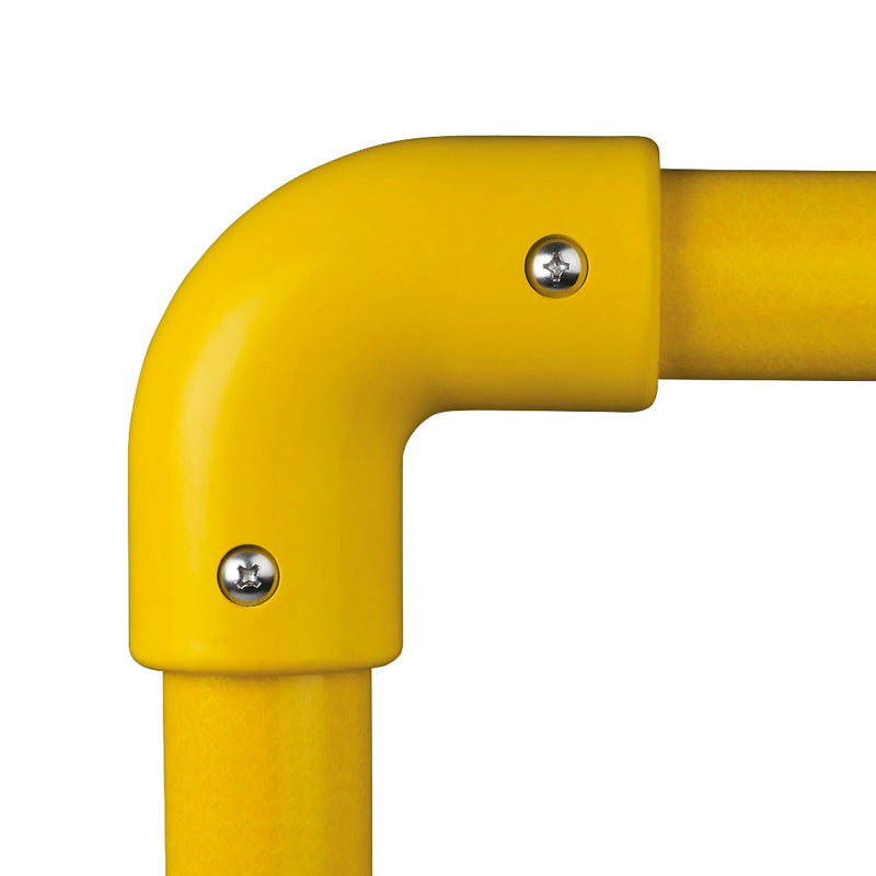 GRP Handrail Fitting 90° Radius Elbow Complete With Drilled Holes & M6 Bolts