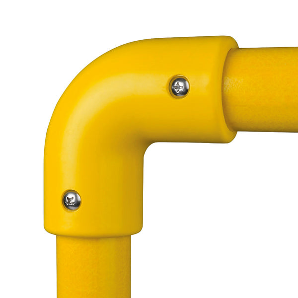 GRP Handrail Fitting 90° Radius Elbow Complete With Drilled Holes & M6 Bolts