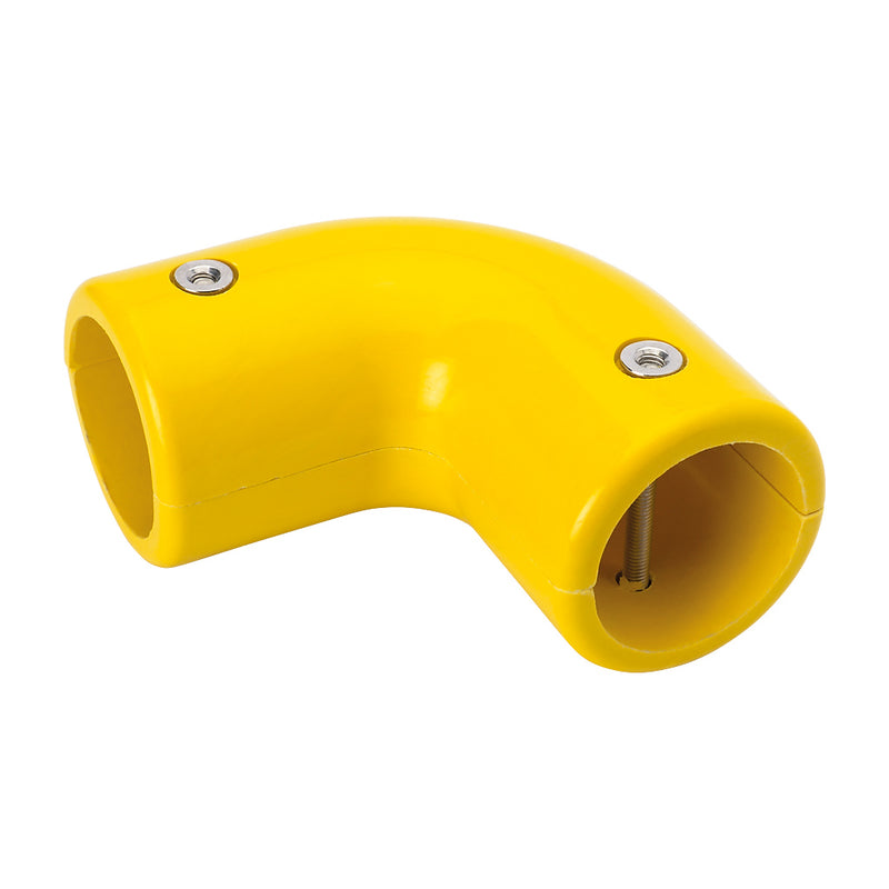 GRP Handrail Fitting 90° Radius Elbow Complete With Drilled Holes & M6 Bolts