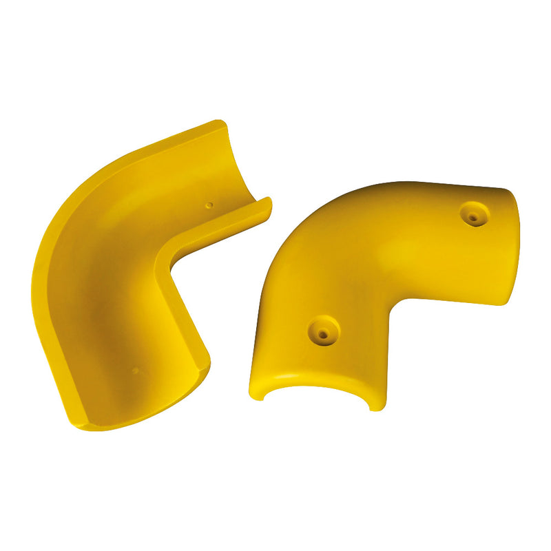 GRP Handrail Fitting 90° Radius Elbow Complete With Drilled Holes & M6 Bolts