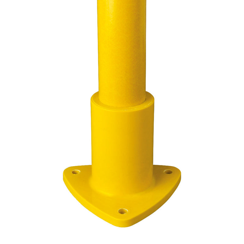 GRP Handrail Fitting Triangular Base Flange Complete With Drilled Holes & M10 Bolt