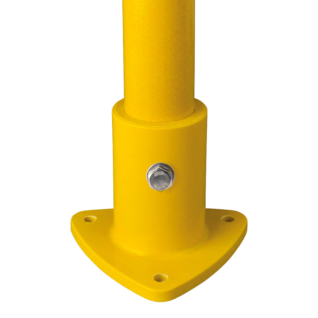 GRP Handrail Fitting Triangular Base Flange Complete With Drilled Holes & M10 Bolt