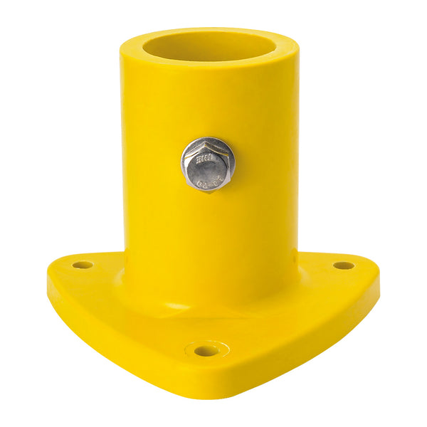 GRP Handrail Fitting Triangular Base Flange Complete With Drilled Holes & M10 Bolt