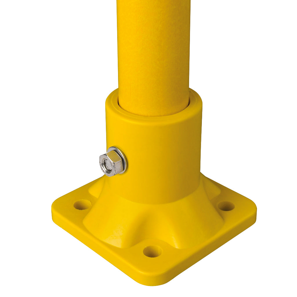 GRP Handrail Fitting Square Base Flange Complete With Drilled Holes & M10 Bolt
