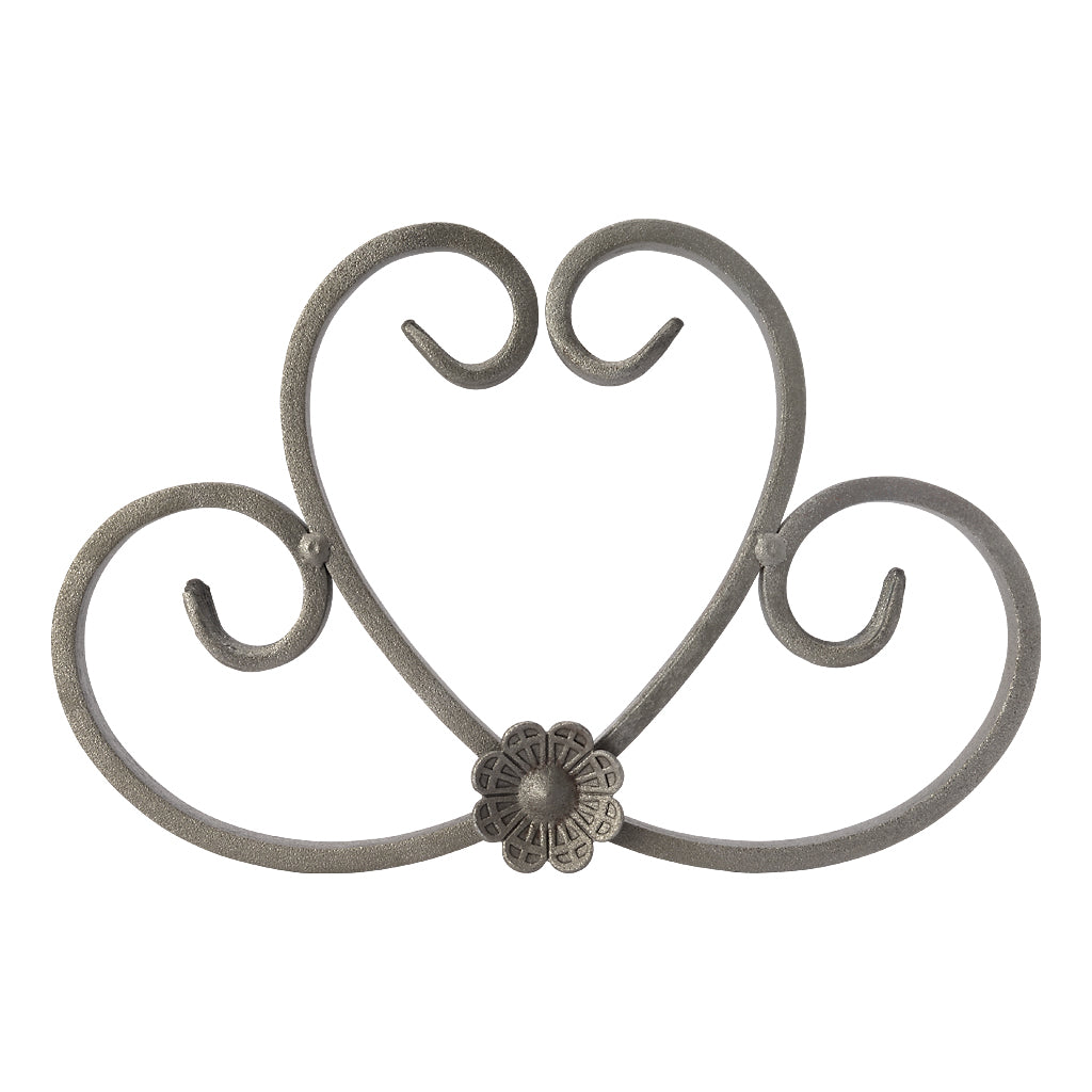 GTP2 Gate Top Scroll Heart 305 x 200mm 16x8mm Flat Bat