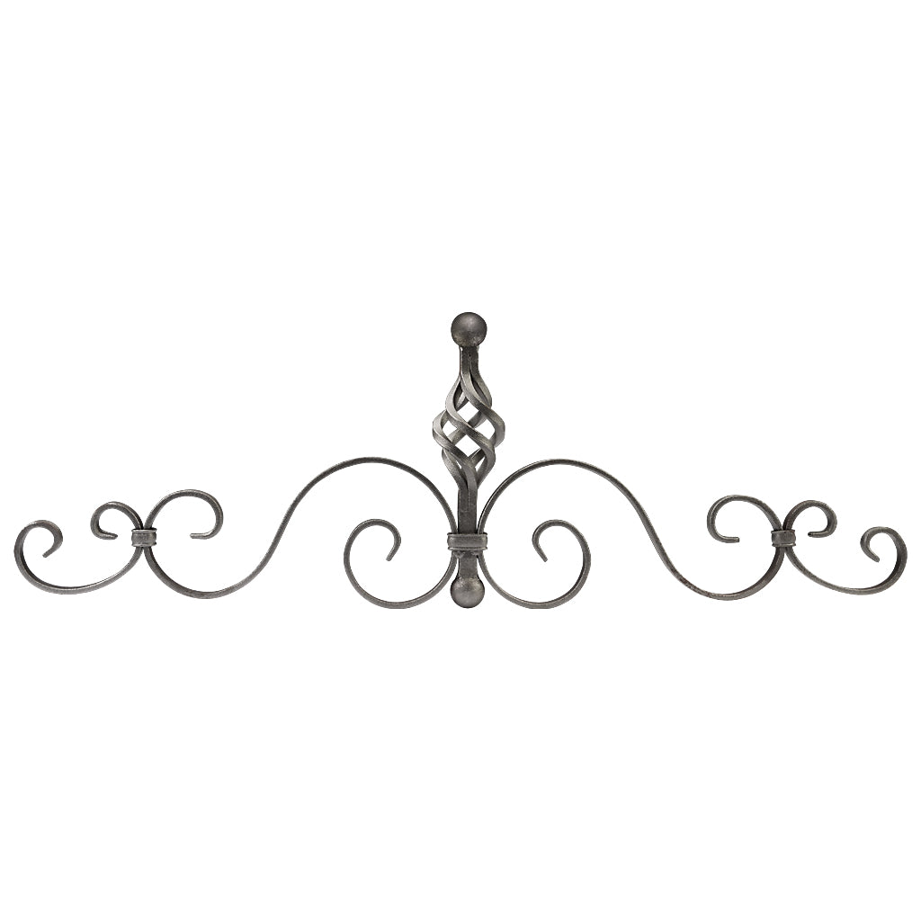 GTP3 Gate Top Scroll With Basket 790 x 260mm 16x5mm Flat Bar
