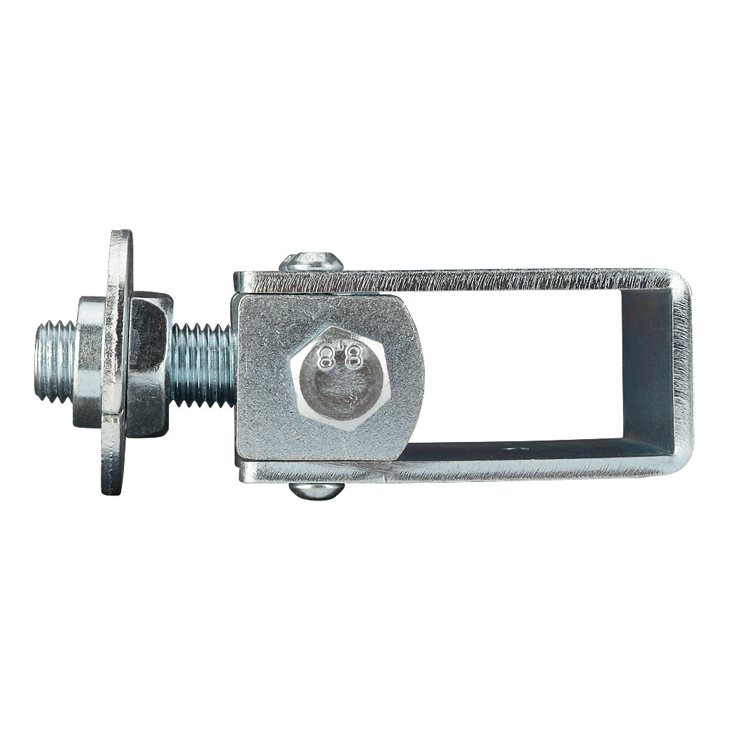 Adjustable Gate Hinge With Round Plate To Suit 50x30mm Box Section