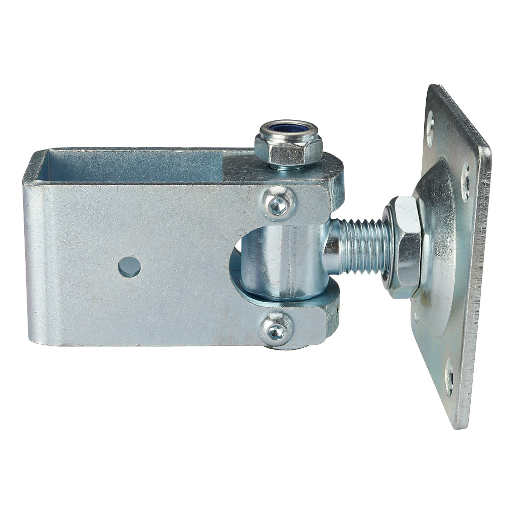 Adjustable Gate Hinge With Square Plate To Suit 50x30mm Box Section