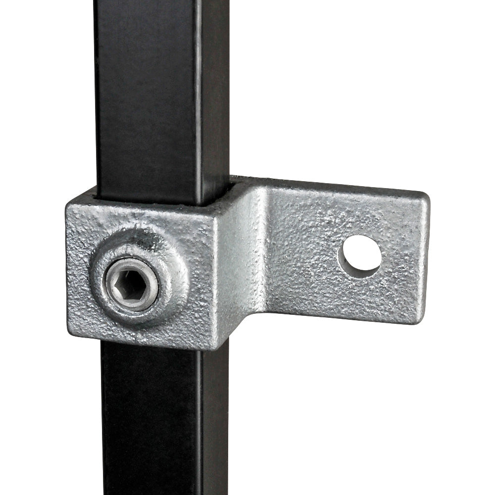 Rectangular Box Section Clamp Single Lugged Bracket Square Key Clamp For 25mm Box Section