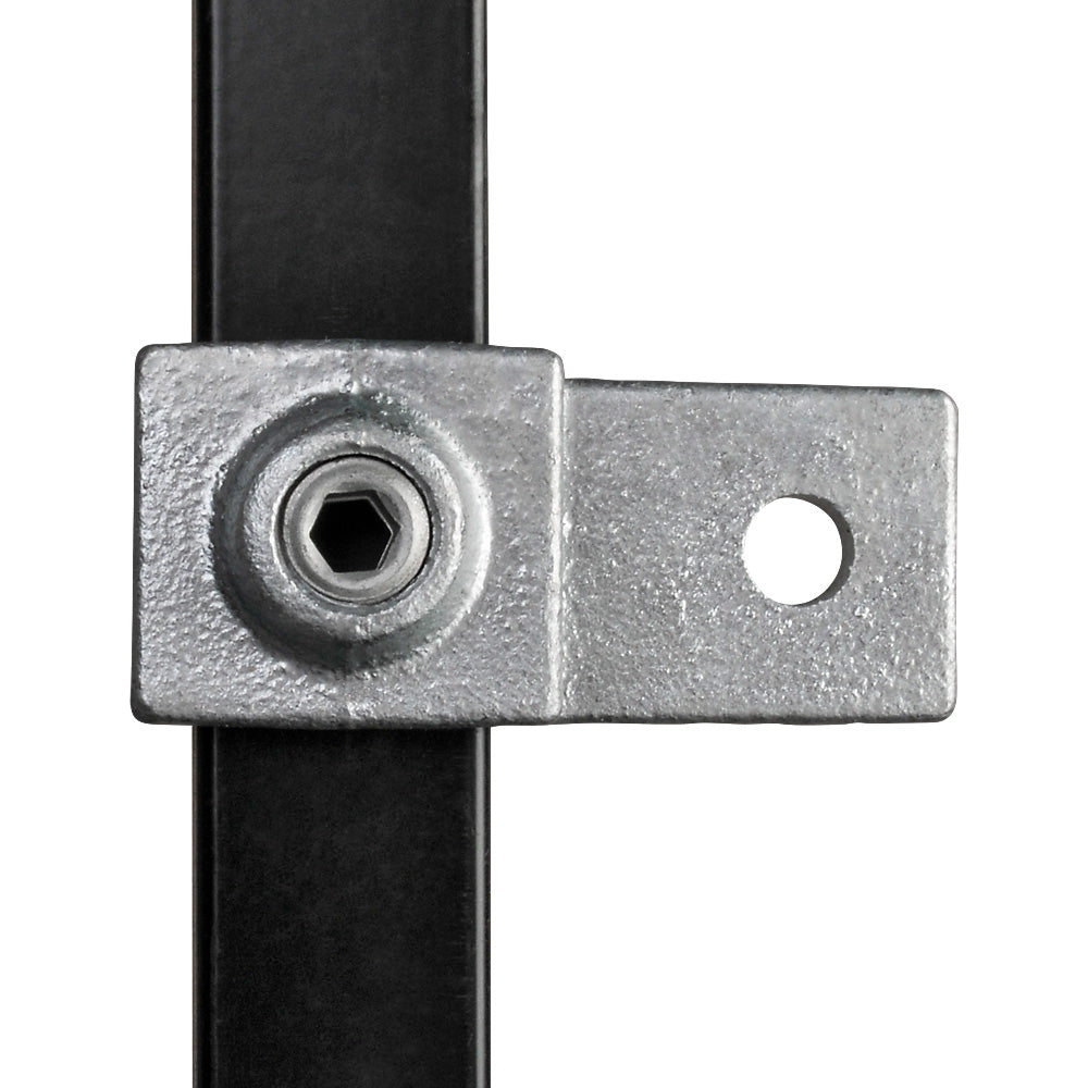 Rectangular Box Section Clamp Single Lugged Bracket Square Key Clamp For 25mm Box Section