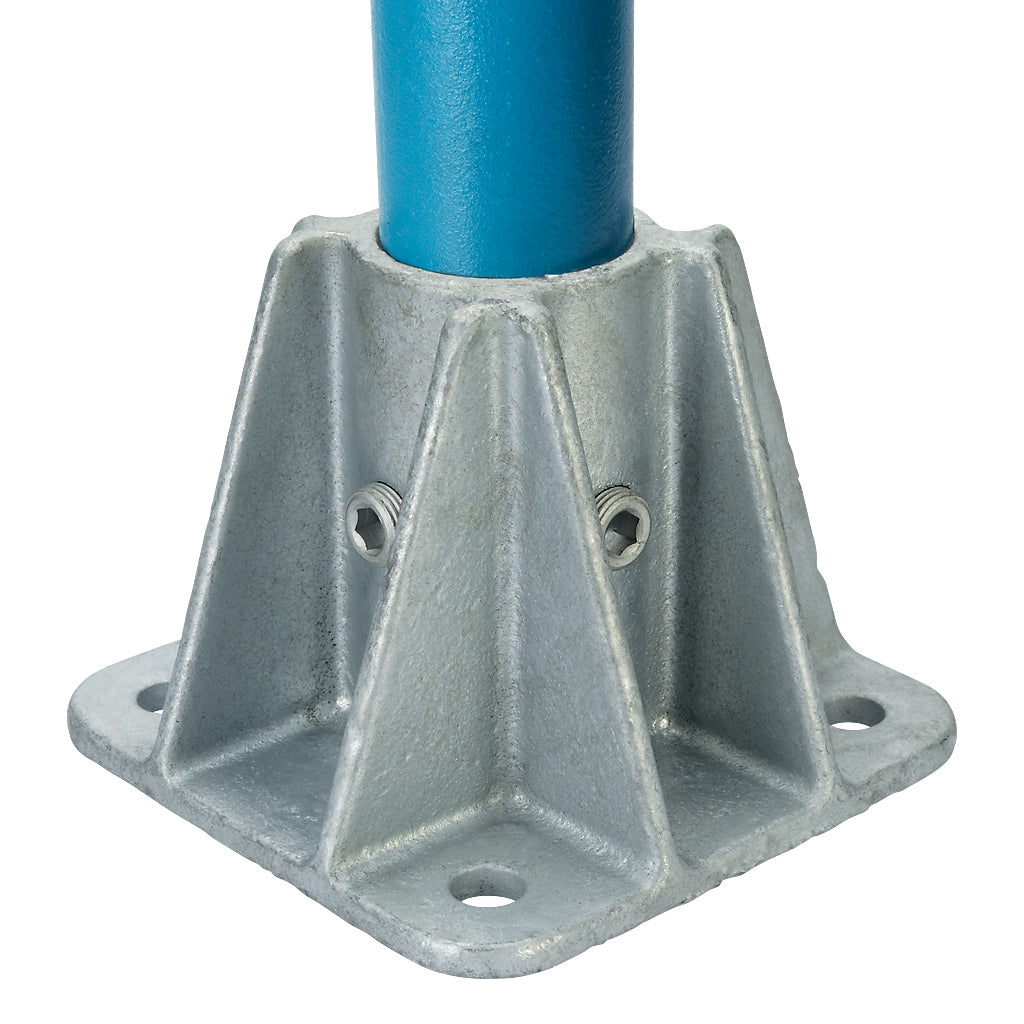 Pvc Threaded Base Plate 234D Heavy Duty Baseplate With 4 Fixing Holes To Suit 48.3mm Tube