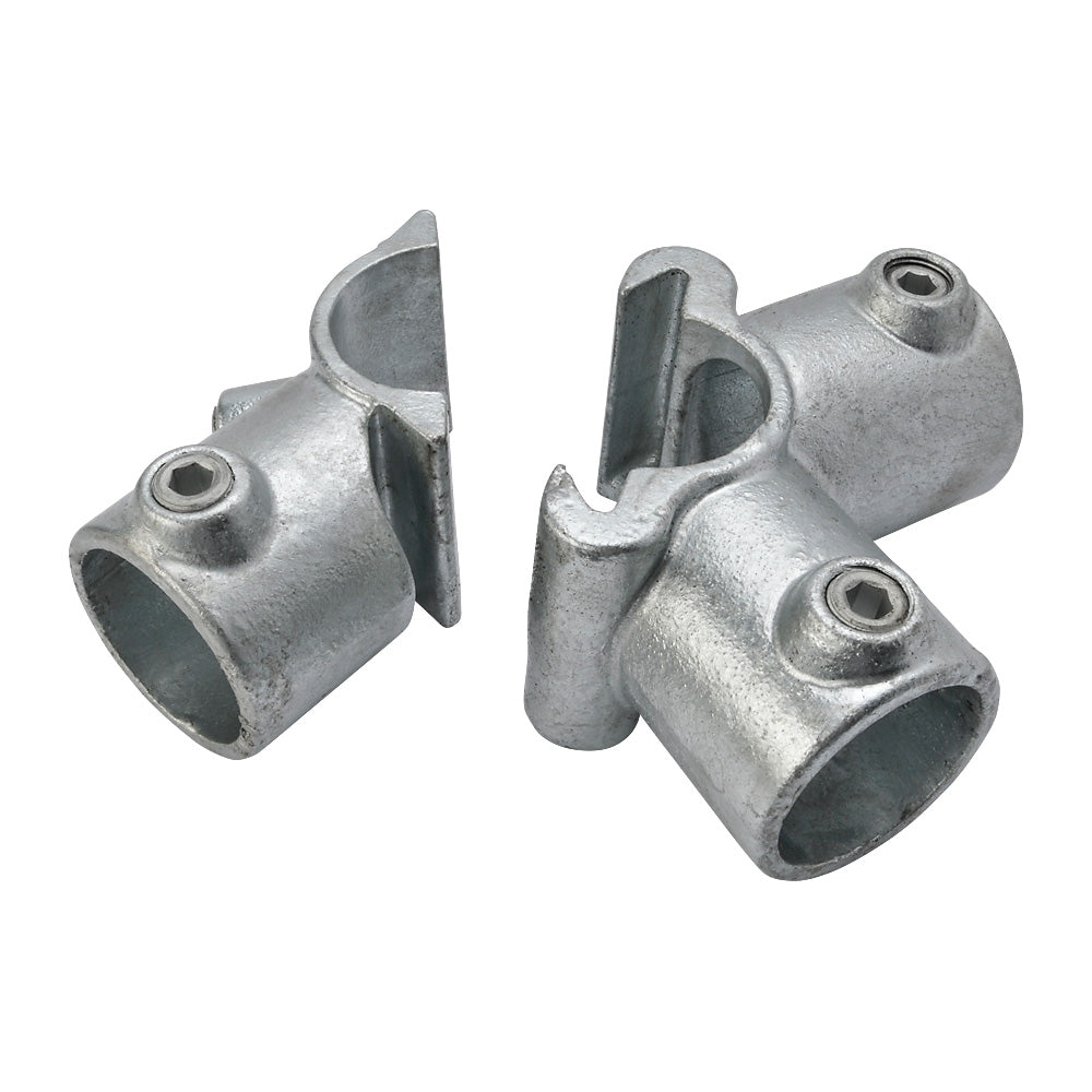 A176D Add On 3 Way Side Outlet Tee Key Clamp To Suit 48.3mm Tube