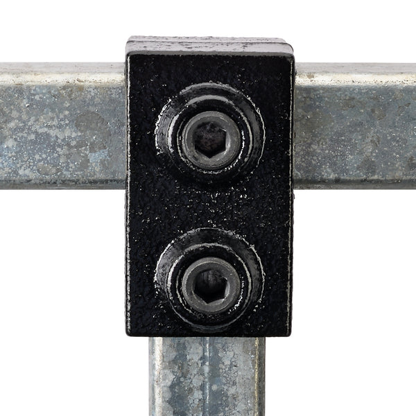 Short Tee 25mm Square Key Clamp With Black Electrophoretic Finish