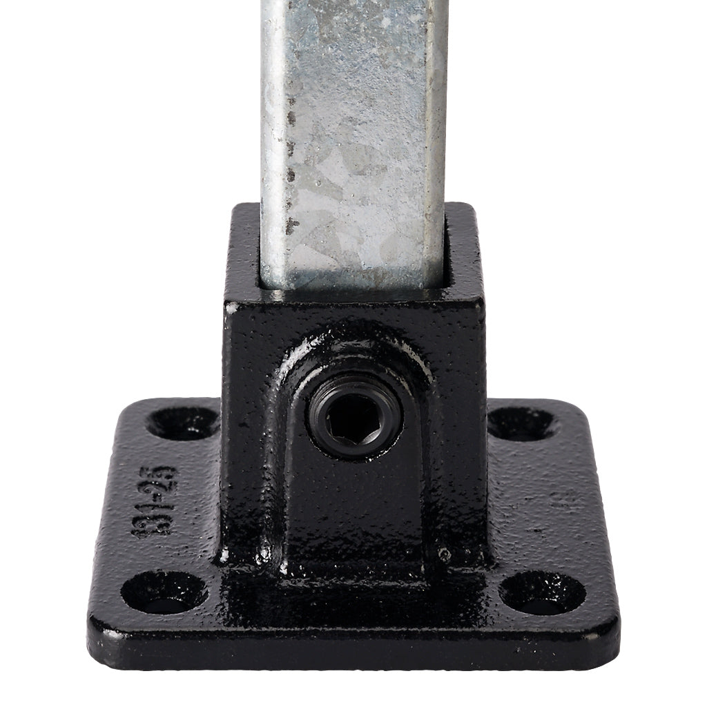 Square Footplate 25mm Square Key Clamp With Black Electrophoretic Finish