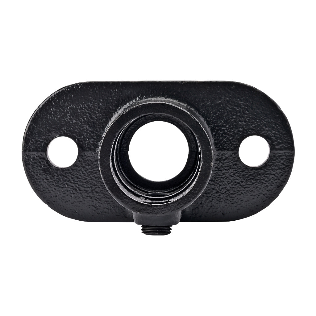 E132A Oval Base Flange Key Clamp To Suit 26.9mm Tube With Black Electrophoretic Finish