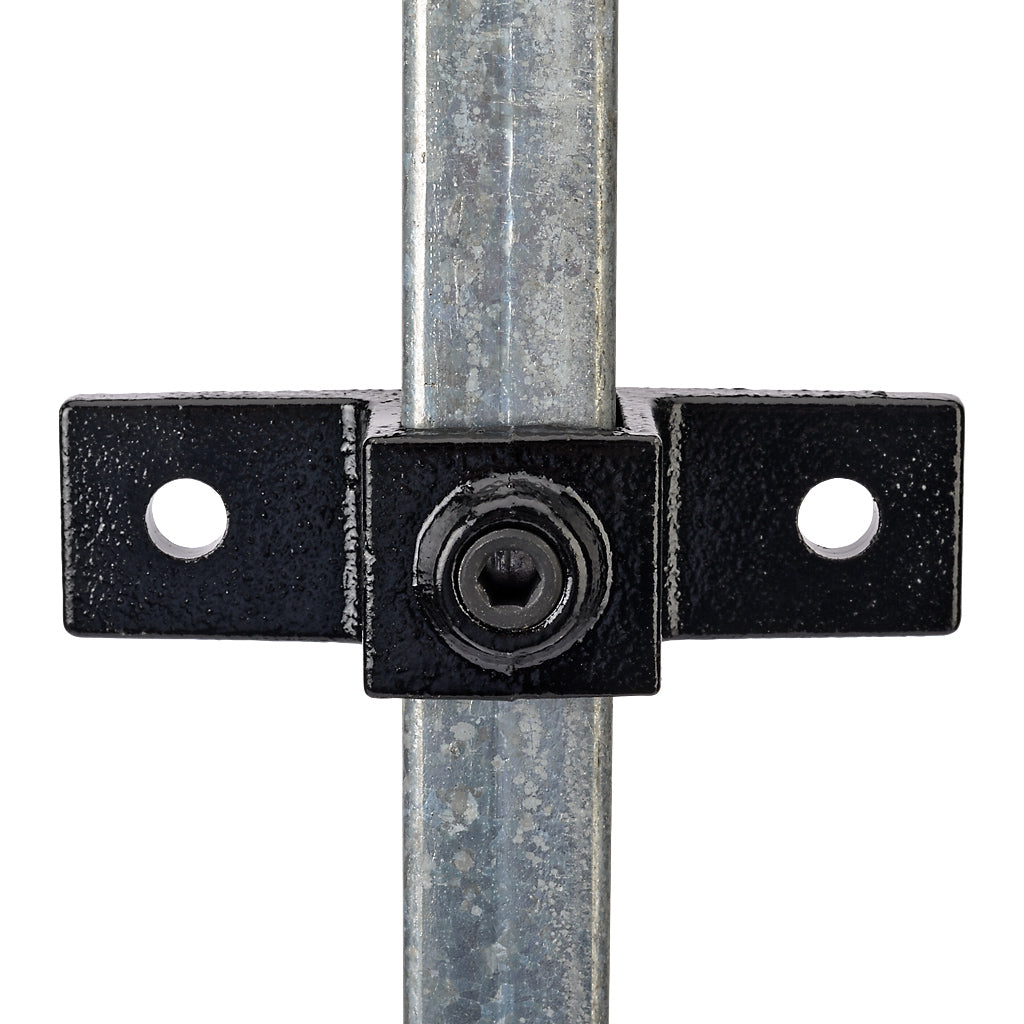 Double Lugged Bracket 25mm Square Key Clamp Black Electrophoretic Finish