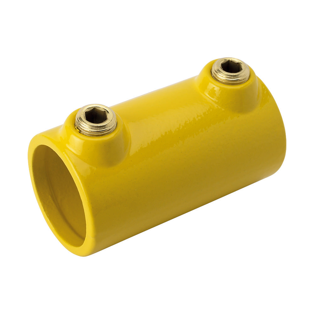 Y149B Straight Joint Key Clamp To Suit 33.7mm Tube Yellow