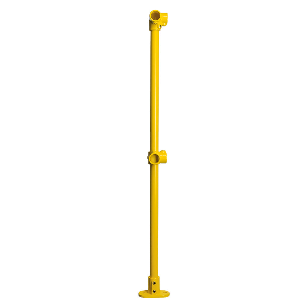 Yellow Powder Coated Key Clamp Corner Post Kit For 33.7mm Tube