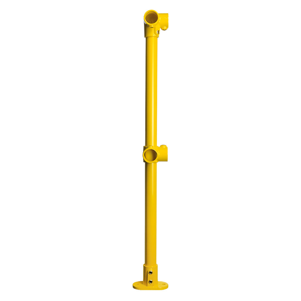 Yellow Powder Coated Key Clamp Corner Post Kit For 48.3mm Tube
