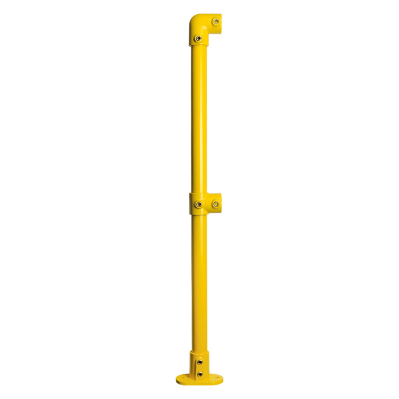 Yellow Powder Coated Key Clamp End Post Kit For 48.3mm Tube