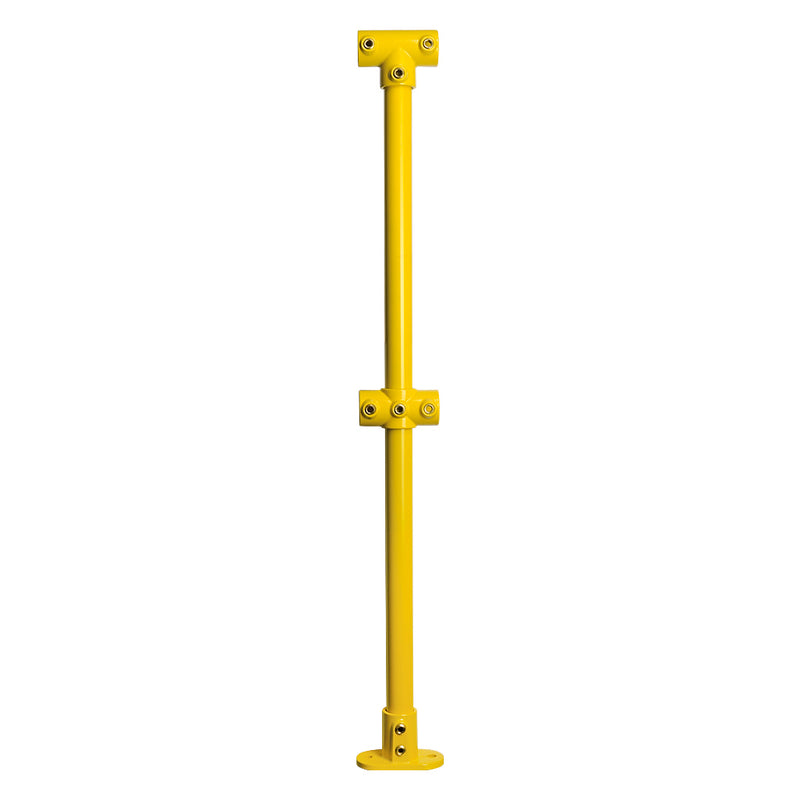 Yellow Powder Coated Key Clamp Mid Post Kit For 42.4mm Tube