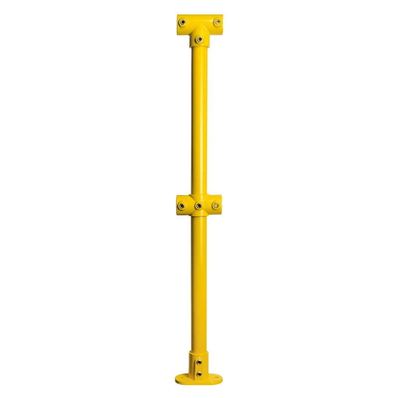 Yellow Powder Coated Key Clamp Mid Post Kit For 48.3mm Tube
